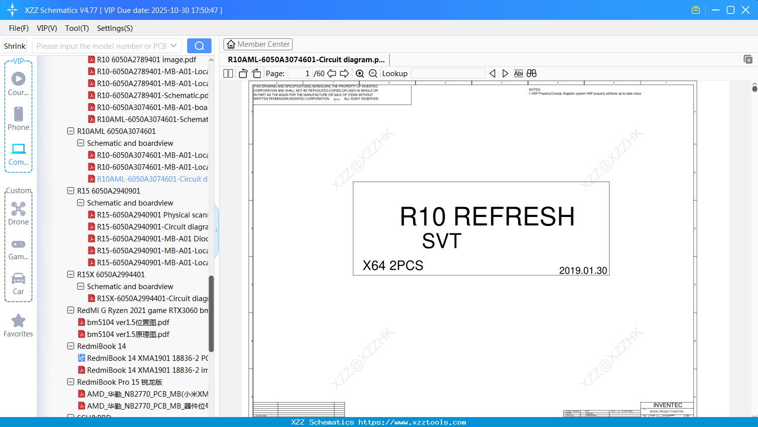 Laptop Xiaomi R10AML-6050A3074601-Circuit Diagram
